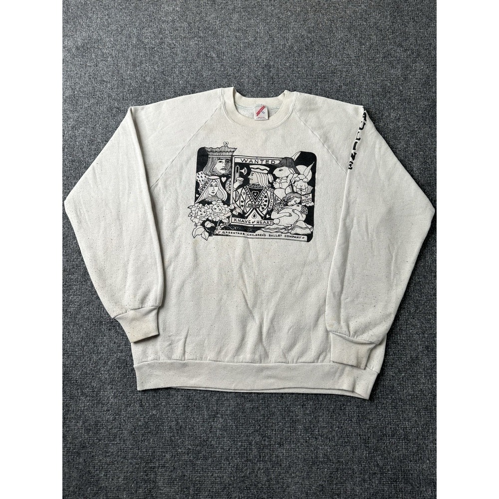 Womens 80s Jerzees Alice In Wonderland Ballet Sweatshirt, Size XL
